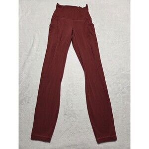 Lululemon Align High-Rise Pant with pockets 25" Nulu - Red Merlot - Size 2